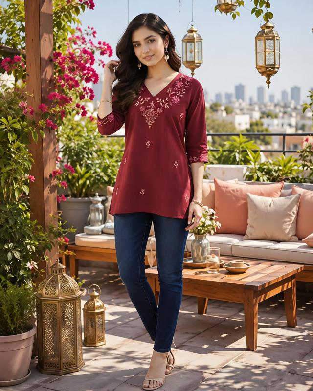 Valerius short top kurti wholesaler in ahmedabad